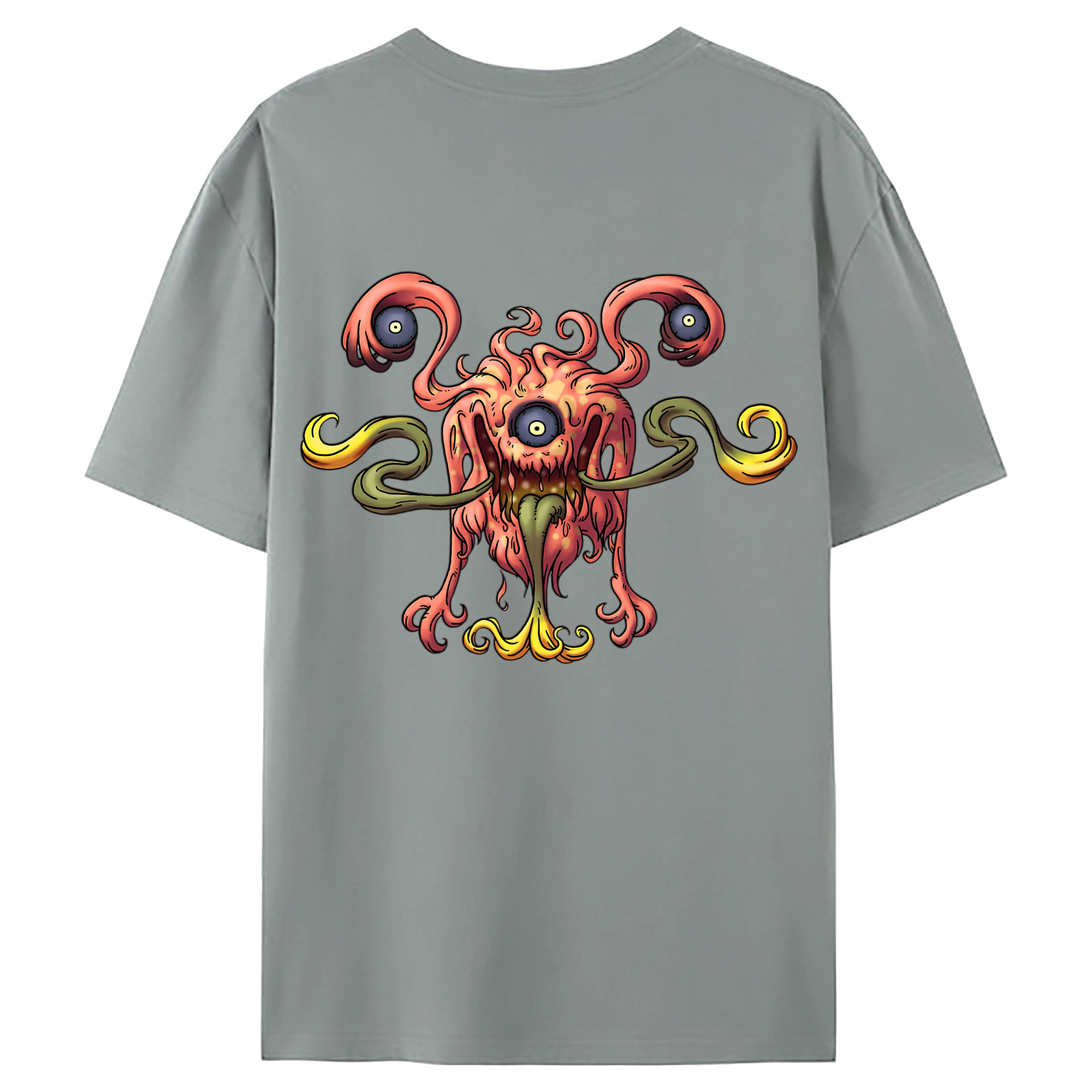 （画像用） ドラゴンクエスト Doragon Kuesuto Dragon Quest 綿100％ メンズ半袖Tシャツ（バックプリント） 通気性